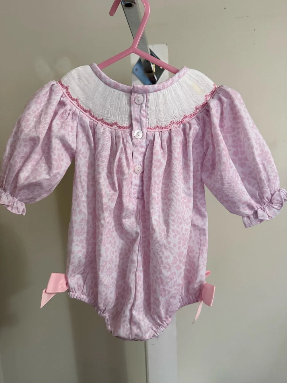 Newborn Southern Smocking Co Smocked Thanksgiving Bubble Romper